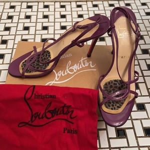 Louboutin’s! Purple strappy stilettos Sz 40.5